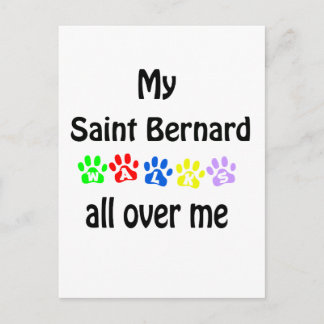 Saint Bernard Walks Design Postcard