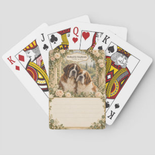 Saint Bernard Wedding Guest Book Signing Deck Poker Cards