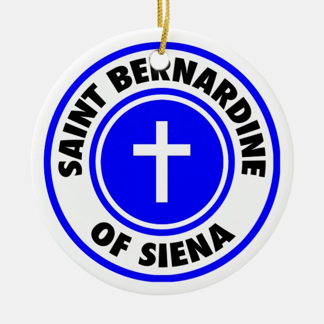 Saint Bernardine of Siena Ceramic Ornament (Front)