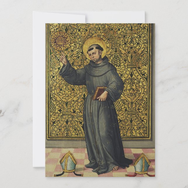 Saint Bernardino of Siena Invitation (Front)