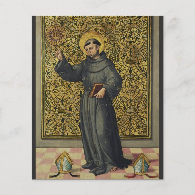 Saint Bernardino of Siena Renaissance Style Art  (Front)
