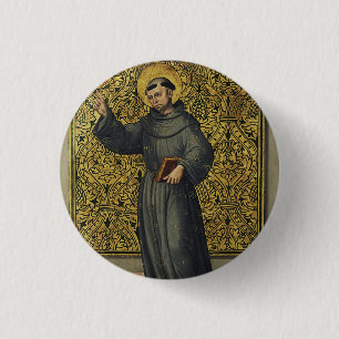 Saint Bernardino of Siena Renaissance Style Art Button