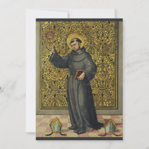 Saint Bernardino of Siena Renaissance Style Art  Holiday Card