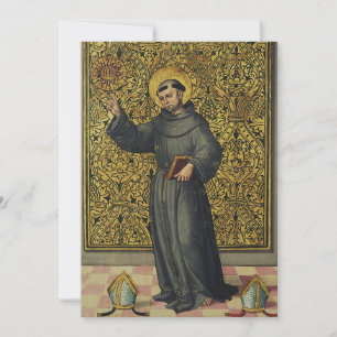 Saint Bernardino of Siena Renaissance Style Art Invitation
