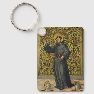 Saint Bernardino of Siena Renaissance Style Art Keychain