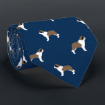 Saint Bernards Pattern Blue | Dog Lover's Neck Tie<br><div class="desc">This original Saint Bernards neck tie makes a great gift for dog dads! Available in a variety of colors, this cool tie makes a statement for anyone who loves a Saint Bernard. An awesome gift for the guy who wears a tie for business, or for special events like holiday programs,...</div>
