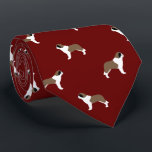 Saint Bernards Pattern Red | Dog Lover's Neck Tie<br><div class="desc">This original Saint Bernards neck tie makes a great gift for dog dads! Available in a variety of colors, this cool tie makes a statement for anyone who loves a Saint Bernard. An awesome gift for the guy who wears a tie for business, or for special events like holiday programs,...</div>