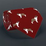 Saint Bernards Pattern Red | Dog Lover's Neck Tie<br><div class="desc">This original Saint Bernards neck tie makes a great gift for dog dads! Available in a variety of colors, this cool tie makes a statement for anyone who loves a Saint Bernard. An awesome gift for the guy who wears a tie for business, or for special events like holiday programs,...</div>