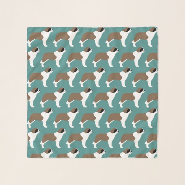 Saint Bernards Pattern Scarf (Front)