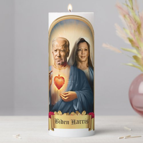 Saint Biden Harris Prayer Candle Pillar Candle