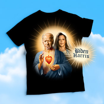 Saint Biden Harris Prayer Candle T-shirt by Politicaltshirts at Zazzle