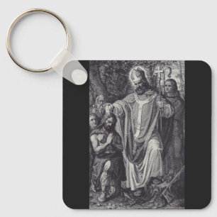 Saint Boniface Premium Apostle of Germany Keychain