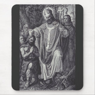 Saint Boniface Premium Apostle of Germany Mouse Pad
