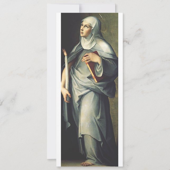 Saint Bridget of Sweden Medieval Mystic  Invitation (Front)