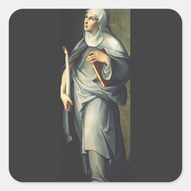 Saint Bridget of Sweden Square Sticker (Front)