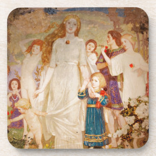 Saint Brigid as a Bride Beverage Coaster
