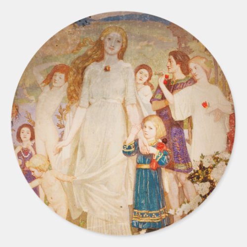 Saint Brigid as a Bride Classic Round Sticker