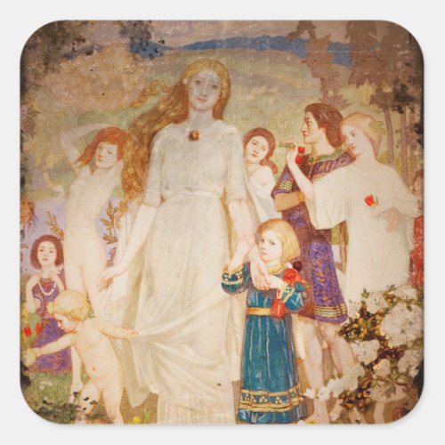 Saint Brigid as a Bride Square Sticker