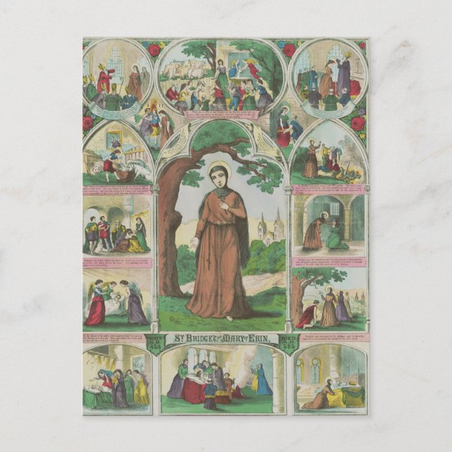 Saint Brigid of Ireland Postcard (Front)