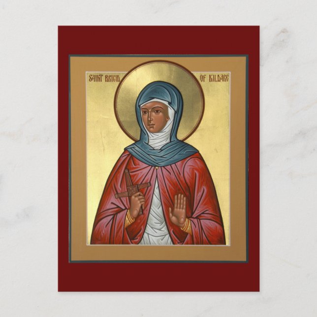 Saint Brigid of Kildare Prayer Card (Front)