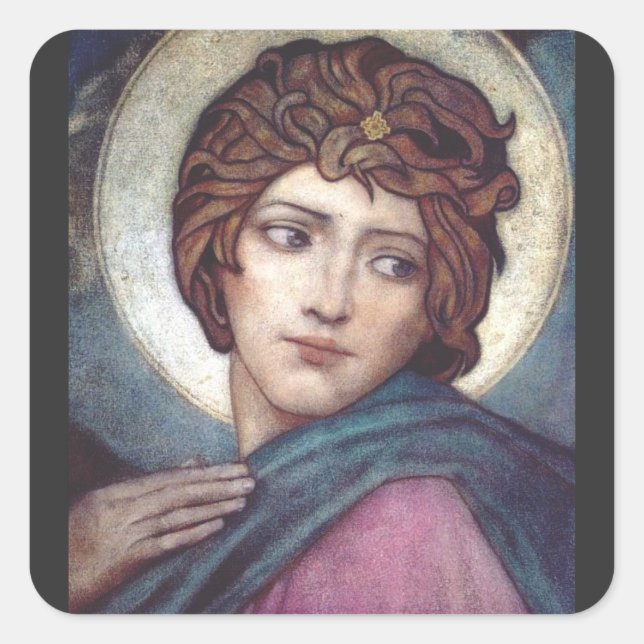 Saint Brigid of Kildare Square Sticker (Front)