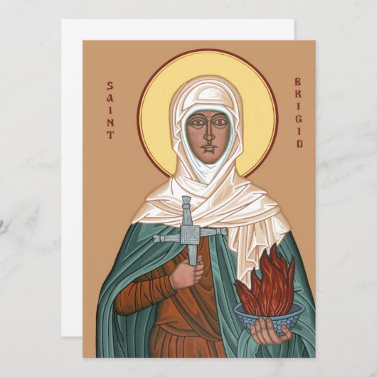 Saint Brigid with Cross and Holy Fire (Front/Back)