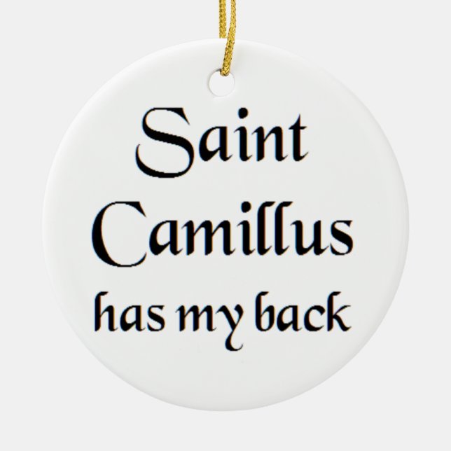 saint camillus coffee mug ceramic ornament (Front)