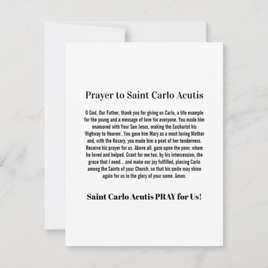 Saint Carlo Acutis (Back)