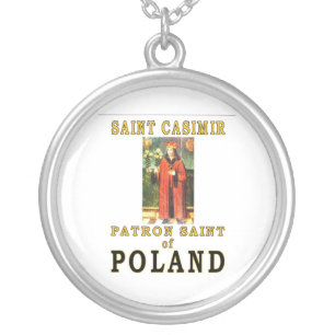 SAINT CASIMIR SILVER PLATED NECKLACE