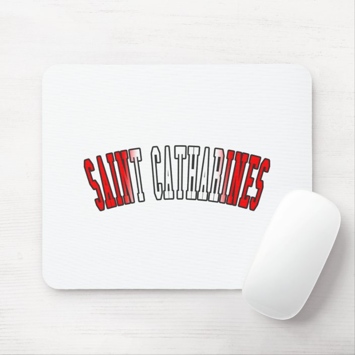 Saint Catharines in Canada National Flag Colors Mousepad