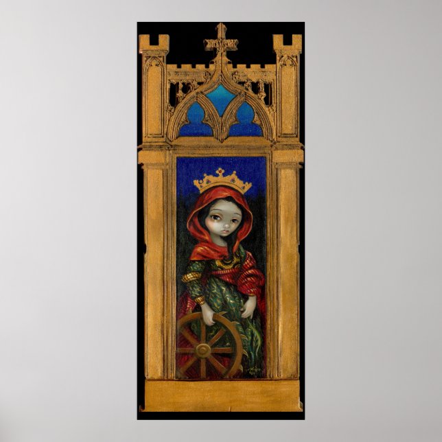Saint Catherine icon gothic Art Print (Front)