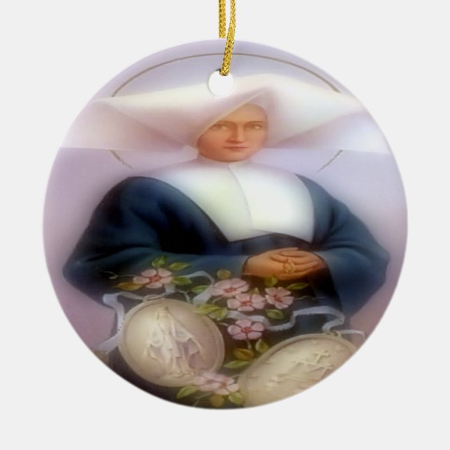 Saint Catherine Laboure Ceramic Ornament (Front)