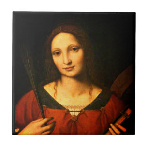 Saint Catherine of Alexandria (Bernardino Luini) Ceramic Tile