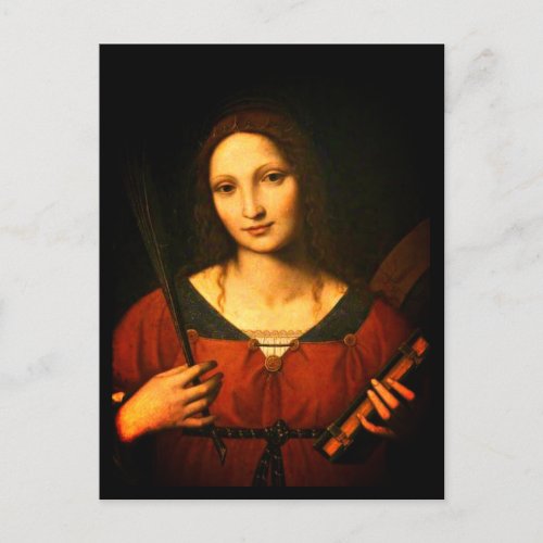 Saint Catherine of Alexandria Bernardino Luini Postcard