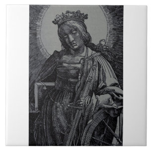 Saint Catherine of Alexandria by Lucas van Leyden Ceramic Tile