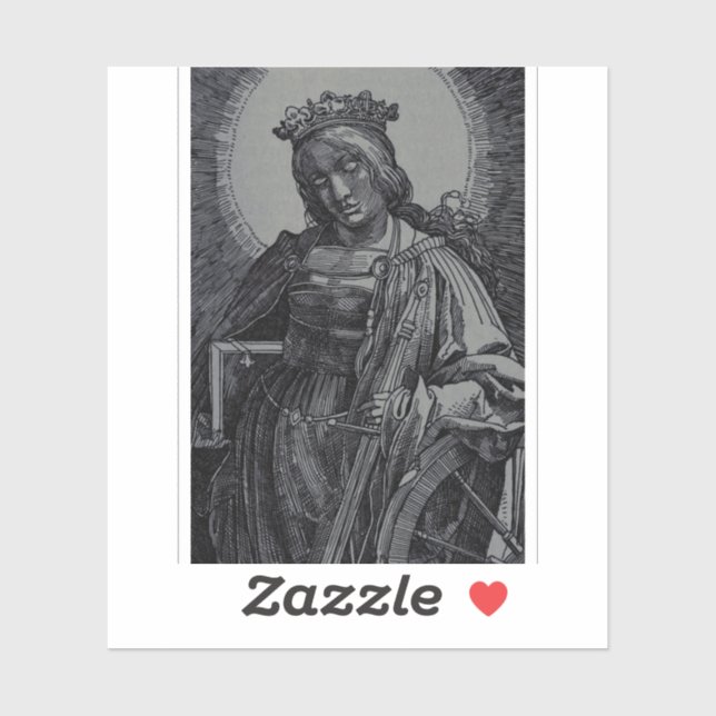 Saint Catherine of Alexandria by Lucas van Leyden Sticker (Sheet)