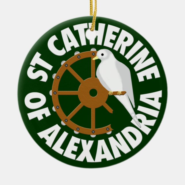 Saint Catherine of Alexandria Ceramic Ornament (Front)