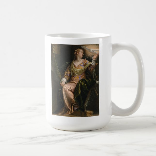 Saint Catherine of Alexandria in Prison Coffee Mug (Right)