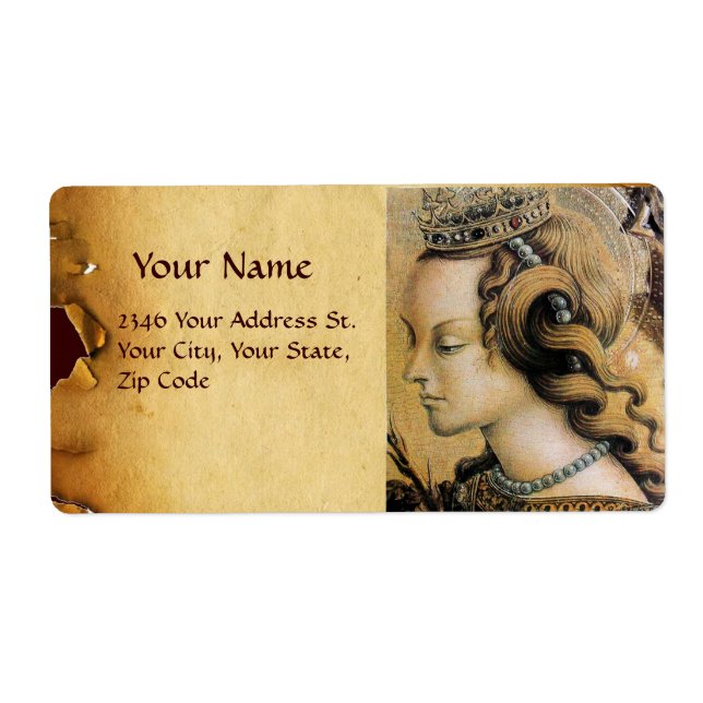 Saint Catherine of Alexandria Label (Front)