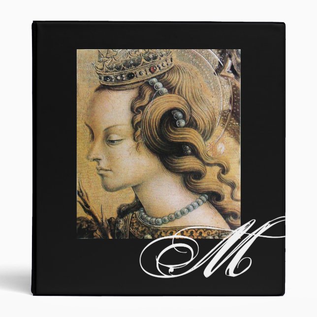 Saint Catherine of Alexandria Monogram 3 Ring Binder (Front)