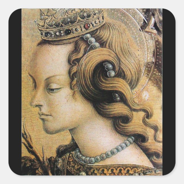 Saint Catherine of Alexandria Square Sticker (Front)