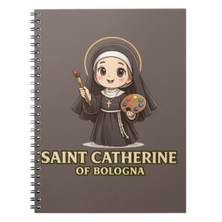 Saint Catherine of Bologna Vintage Catholic Art Notebook