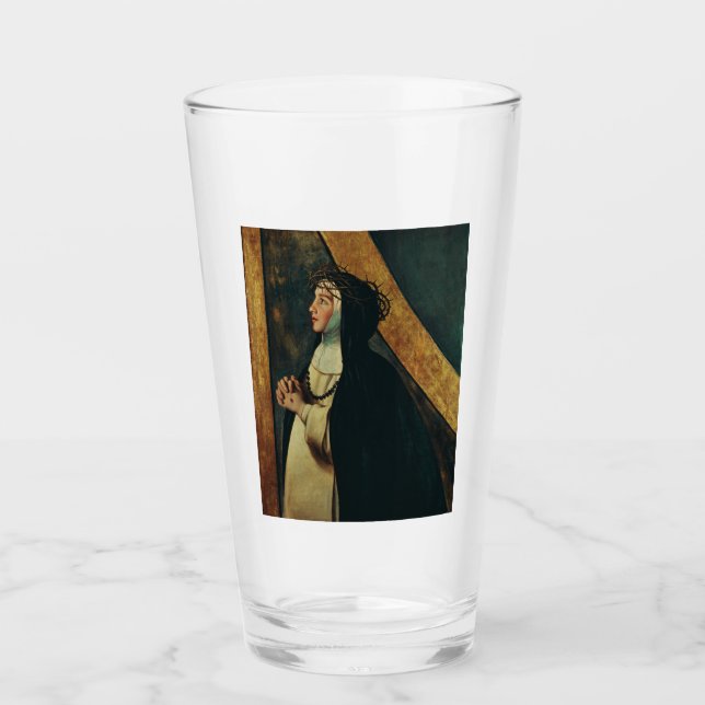 Saint Catherine of Siena by Juan Bautista Maino Glass (Front)