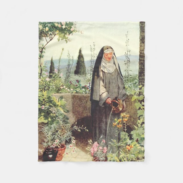 Saint Catherine of Siena Fleece Blanket (Front)
