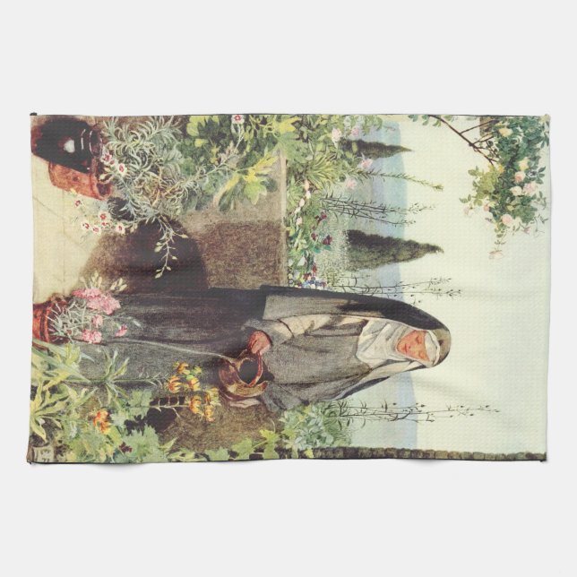 Saint Catherine of Siena Kitchen Towel (Horizontal)