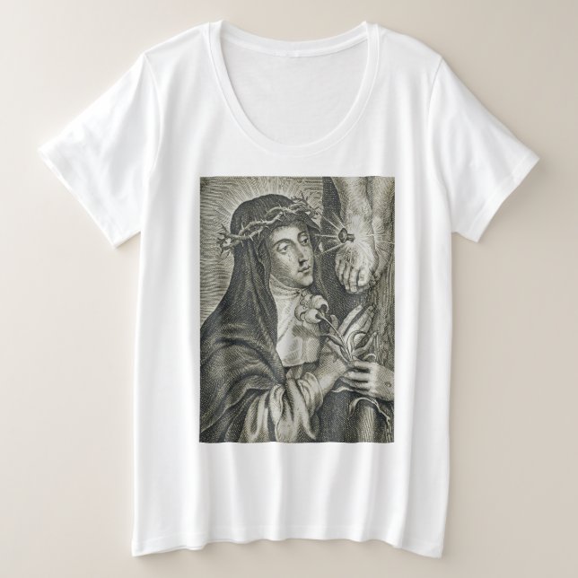 Saint Catherine of Siena Plus Size T-Shirt (Design Front)