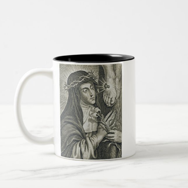 Saint Catherine of Siena Two-Tone Coffee Mug (Left)