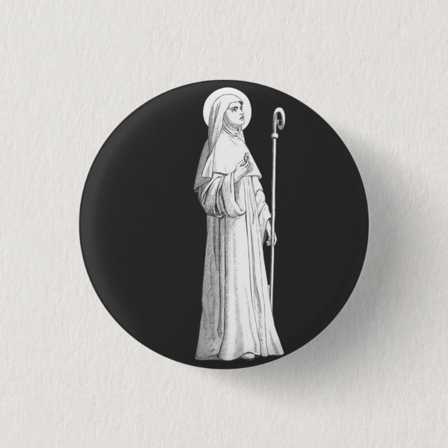 Saint Catherine of Siena Virgin Button (Front)