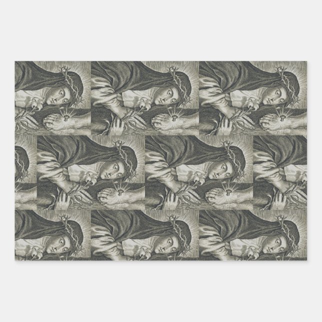 Saint Catherine of Siena Wrapping Paper Sheets (Front)