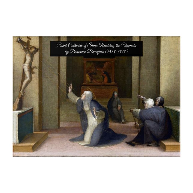 Saint Catherine Receiving the Stigmata  Acrylic Print (Front)